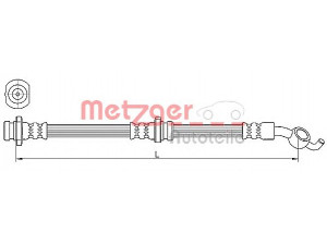 METZGER 4110392 stabdžių žarnelė 
 Stabdžių sistema -> Stabdžių žarnelės
46210-9U01A, 46210-AX606