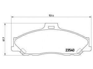 BREMBO P 24 051 stabdžių trinkelių rinkinys, diskinis stabdys 
 Techninės priežiūros dalys -> Papildomas remontas
2M342001EA, 3668591, 3894956, 4119192