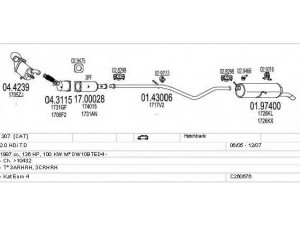MTS C260676010024 išmetimo sistema 
 Išmetimo sistema -> Išmetimo sistema, visa