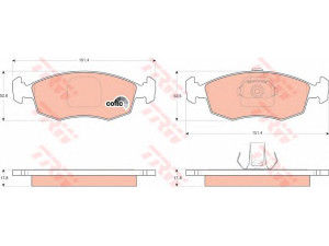 TRW GDB1443 stabdžių trinkelių rinkinys, diskinis stabdys 
 Techninės priežiūros dalys -> Papildomas remontas
9948870, 9949125