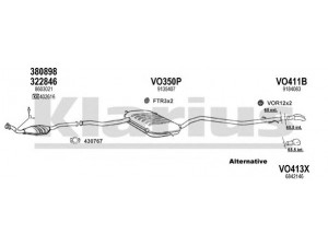 KLARIUS 960405U išmetimo sistema 
 Išmetimo sistema -> Išmetimo sistema, visa