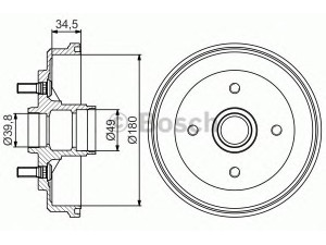 BOSCH 0 986 477 239 stabdžių būgnas 
 Stabdžių sistema -> Būgninis stabdys -> Stabdžių būgnas
42043 10030, 42043 19015, 42043 19045