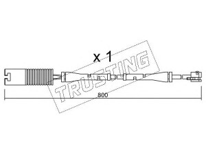 TRUSTING SU.083 įspėjimo kontaktas, stabdžių trinkelių susidėvėjimas 
 Stabdžių sistema -> Susidėvėjimo indikatorius, stabdžių trinkelės
34 35 1 181 337, 34 35 1 181 338