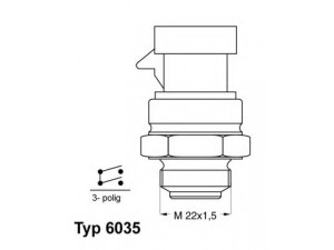 WAHLER 6035.92D temperatūros jungiklis, radiatoriaus ventiliatorius 
 Aušinimo sistema -> Siuntimo blokas, aušinimo skysčio temperatūra
4647 7717, 4647 7717, 765 5732