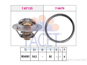 FACET 7.8712 termostatas, aušinimo skystis 
 Aušinimo sistema -> Termostatas/tarpiklis -> Thermostat
21200-ED000, 21200-ED00A, 21200-ET01A