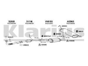 KLARIUS 940589U išmetimo sistema