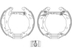 HELLA PAGID 8DB 355 005-111 stabdžių trinkelių komplektas 
 Techninės priežiūros dalys -> Papildomas remontas
1611451080, 4241L7, 424227, E170210