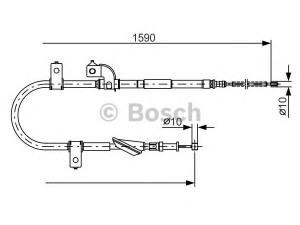 BOSCH 1 987 482 078 trosas, stovėjimo stabdys 
 Stabdžių sistema -> Valdymo svirtys/trosai
26051 FC020