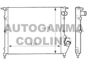 AUTOGAMMA 100893 radiatorius, variklio aušinimas 
 Aušinimo sistema -> Radiatorius/alyvos aušintuvas -> Radiatorius/dalys
6006000709, 7701047888