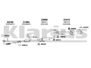 KLARIUS 931330E išmetimo sistema 
 Išmetimo sistema -> Išmetimo sistema, visa
