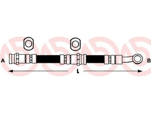 BREMBO T 56 129 stabdžių žarnelė 
 Stabdžių sistema -> Stabdžių žarnelės
4621050Y07, 4621050Y15, 4621050Y17