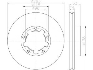 HELLA PAGID 8DD 355 115-221 stabdžių diskas 
 Stabdžių sistema -> Diskinis stabdys -> Stabdžių diskas
061002950, 40206F3902, 40206F3904