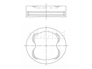MAHLE ORIGINAL 607 45 01 stūmoklis 
 Variklis -> Cilindrai/stūmokliai
