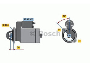 BOSCH 0 001 223 502 starteris
RE 50 134 7