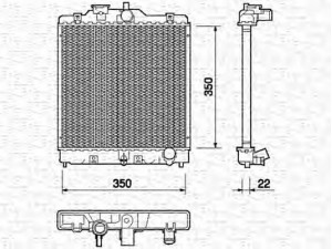 MAGNETI MARELLI 350213749000 radiatorius, variklio aušinimas 
 Aušinimo sistema -> Radiatorius/alyvos aušintuvas -> Radiatorius/dalys
19010P01004, 19019-PO1-004, 19019PO1004