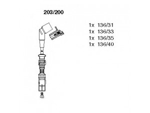 BREMI 203/200 uždegimo laido komplektas 
 Kibirkšties / kaitinamasis uždegimas -> Uždegimo laidai/jungtys
12 12 1 247 362, 12 12 1 247 363