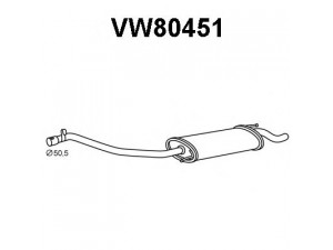 VENEPORTE VW80451 galinis duslintuvas 
 Išmetimo sistema -> Duslintuvas
028253609, 028253609B, 028253609D