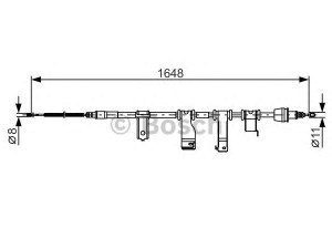 BOSCH 1 987 482 350 trosas, stovėjimo stabdys 
 Stabdžių sistema -> Valdymo svirtys/trosai
597701J000, 597701J300