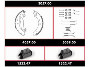 WOKING 3057.00 stabdžių rinkinys, būgniniai stabdžiai 
 Stabdžių sistema -> Būgninis stabdys -> Stabdžių remonto rinkinys
5020975