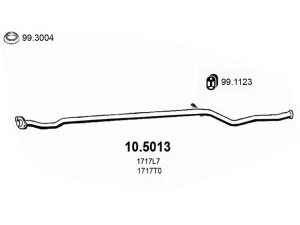 ASSO 10.5013 išleidimo kolektorius 
 Išmetimo sistema -> Išmetimo vamzdžiai
1717L7, 1717L8, 1717T0, 1717TO
