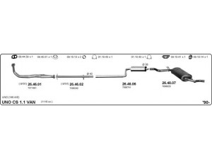 IMASAF 524000351 išmetimo sistema 
 Išmetimo sistema -> Išmetimo sistema, visa