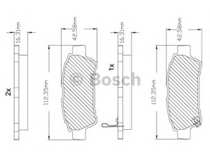 BOSCH F 03B 150 127 stabdžių trinkelių rinkinys, diskinis stabdys 
 Techninės priežiūros dalys -> Papildomas remontas
04460 28040, 04466 28040, 04466 28050