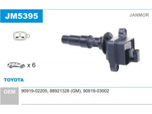 JANMOR JM5395 ritė, uždegimas 
 Kibirkšties / kaitinamasis uždegimas -> Uždegimo ritė
90919-02205