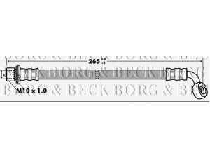 BORG & BECK BBH7281 stabdžių žarnelė 
 Stabdžių sistema -> Stabdžių žarnelės
90947-02F26, 9094702A08, 9094702A10