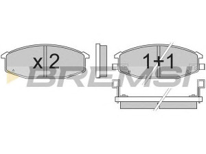 BREMSI BP2273 stabdžių trinkelių rinkinys, diskinis stabdys 
 Techninės priežiūros dalys -> Papildomas remontas
41060A1687, 41060C7090, 41060P6527