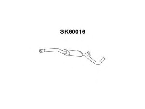 VENEPORTE SK60016 priekinis duslintuvas 
 Išmetimo sistema -> Duslintuvas
6U0253401B