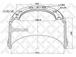 STELLOX 85-00060-SX stabdžių būgnas
5010098949