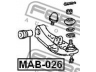 FEBEST MAB-026 valdymo svirties/išilginių svirčių įvorė 
 Ašies montavimas/vairavimo mechanizmas/ratai -> Valdymo svirtis/pasukamosios svirties sujungimas -> Montavimas/sutvirtinimas
MB430145, MR319537
