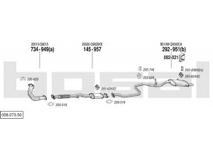BOSAL 058.073.50 išmetimo sistema 
 Išmetimo sistema -> Išmetimo sistema, visa