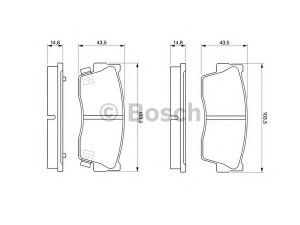 BOSCH 0 986 461 750 stabdžių trinkelių rinkinys, diskinis stabdys 
 Techninės priežiūros dalys -> Papildomas remontas
53200-63810, 55200-60280, 55200-60810