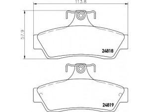 HELLA 8DB 355 014-721 stabdžių trinkelių rinkinys, diskinis stabdys 
 Techninės priežiūros dalys -> Papildomas remontas
92175205, 92210619, 92210619