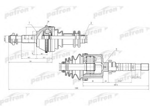 PATRON PDS0129 kardaninis velenas 
 Ratų pavara -> Kardaninis velenas
327360, 32736R, 3273H1, 95555117