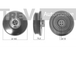 TREVI AUTOMOTIVE PC1273 skriemulys, alkūninis velenas 
 Diržinė pavara -> Dirželio skriemulys
11237800026
