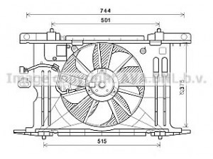 AVA QUALITY COOLING TO7673 ventiliatorius, radiatoriaus 
 Aušinimo sistema -> Oro aušinimas