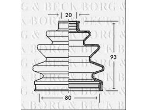 BORG & BECK BCB2171 gofruotoji membrana, kardaninis velenas 
 Ratų pavara -> Gofruotoji membrana
GVS1149