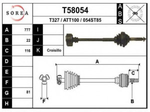 EAI T58054 kardaninis velenas 
 Ratų pavara -> Kardaninis velenas