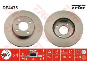 TRW DF4435 stabdžių diskas 
 Stabdžių sistema -> Diskinis stabdys -> Stabdžių diskas
5531162G00, 5531162G00000, 5531162G01