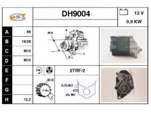 SNRA DH9004 starteris 
 Elektros įranga -> Starterio sistema -> Starteris
2810013010, 2810013050, 2810013060