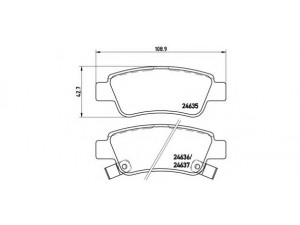 BREMBO P 28 046 stabdžių trinkelių rinkinys, diskinis stabdys 
 Techninės priežiūros dalys -> Papildomas remontas
43022SWWG01, 43022SWWG02, 43022SWWG03