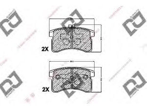 DJ PARTS BP1422 stabdžių trinkelių rinkinys, diskinis stabdys 
 Techninės priežiūros dalys -> Papildomas remontas
0449187204000, 0449187205000, 0449187209000