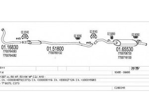 MTS C280316006294 išmetimo sistema 
 Išmetimo sistema -> Išmetimo sistema, visa