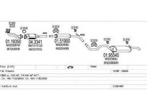 MTS C380445001633 išmetimo sistema 
 Išmetimo sistema -> Išmetimo sistema, visa