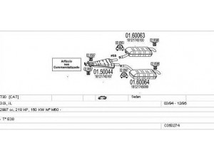 MTS C050274008267 išmetimo sistema 
 Išmetimo sistema -> Išmetimo sistema, visa