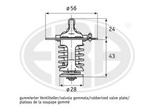 ERA 350104 termostatas, aušinimo skystis 
 Aušinimo sistema -> Termostatas/tarpiklis -> Thermostat
MD 158570, MD 165630, MD 175746