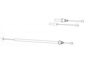 CEF DM02196 trosas, stovėjimo stabdys 
 Stabdžių sistema -> Valdymo svirtys/trosai
2034200485