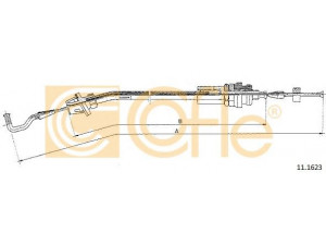 COFLE 11.1623 akceleratoriaus trosas 
 Dviratė transporto priemonės -> Kabeliai ir tachometro velenaai -> Akceleratoriaus trosas
35411154625